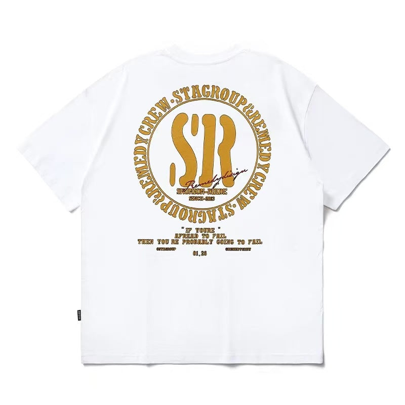 REMEDYxSTA Retro Logo Print Short-sleeve T-shirt