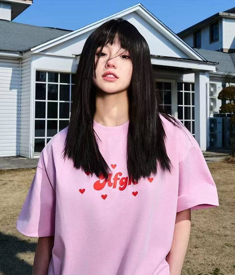 AFGK  Hearts Scattered Short Sleeve T-Shirt