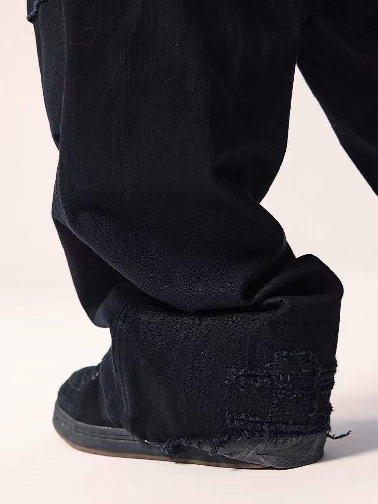 REMEDY Retro Frayed Striaght-leg Work Pants