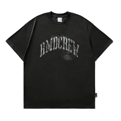 REMEDY Distressed Letter Print Short-sleeve T-shirt
