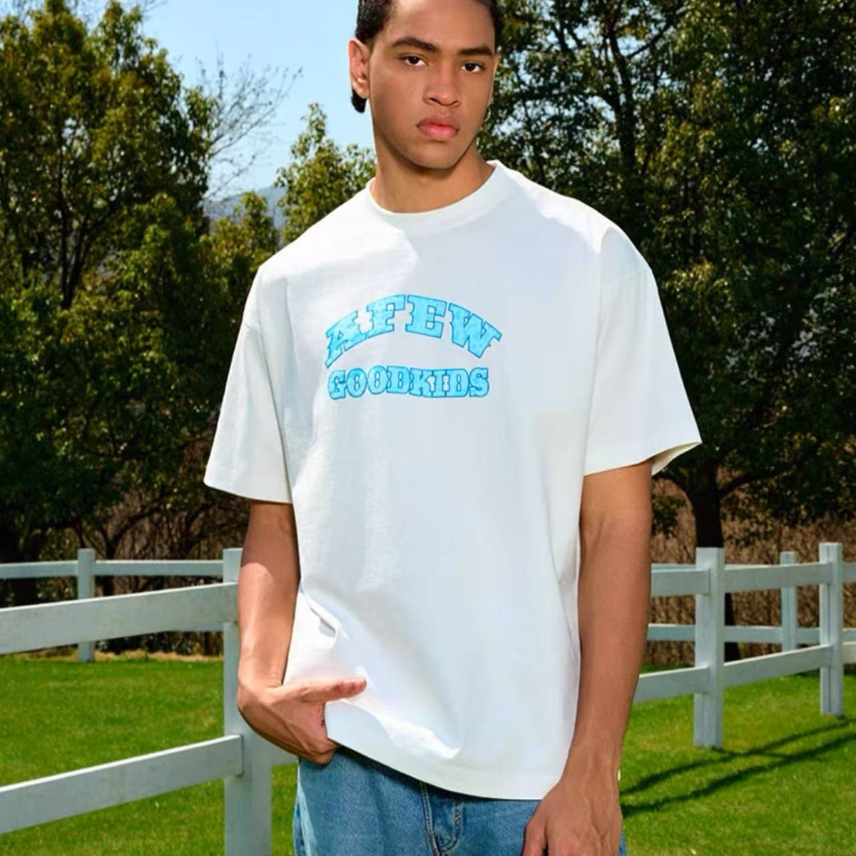 AFGK Flocked Short-sleeve T-shirt