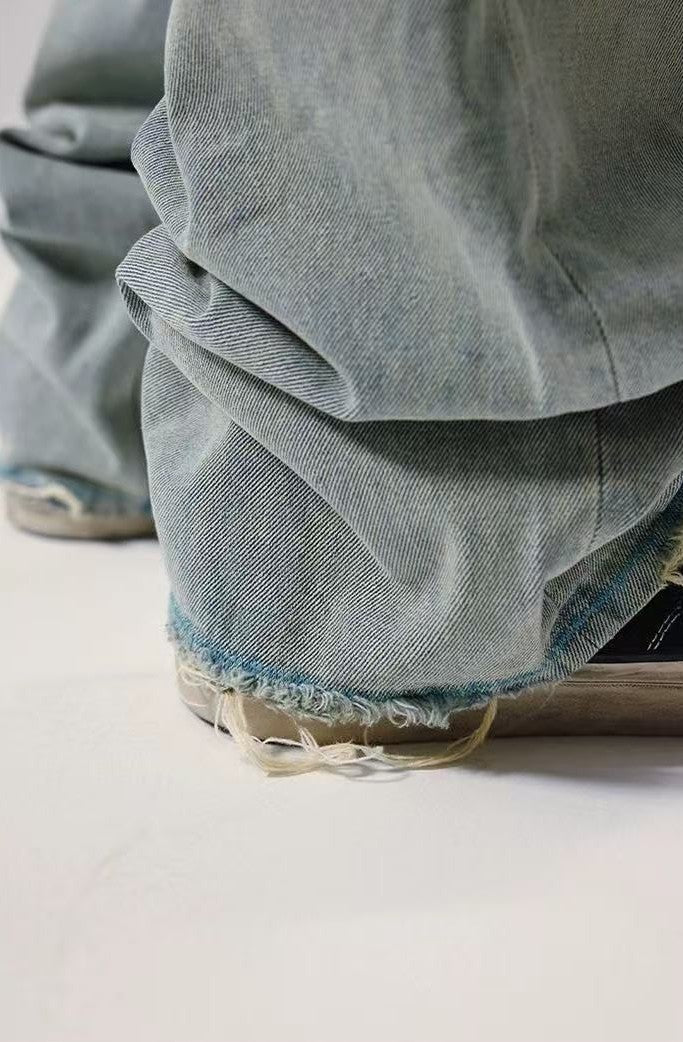 REMEDY Retro Washed Frayed Jeans