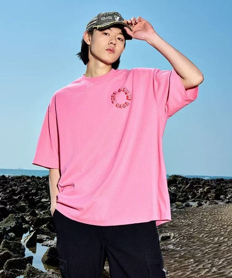 AFGK Slogan Letter Print Short-sleeved T-shirt