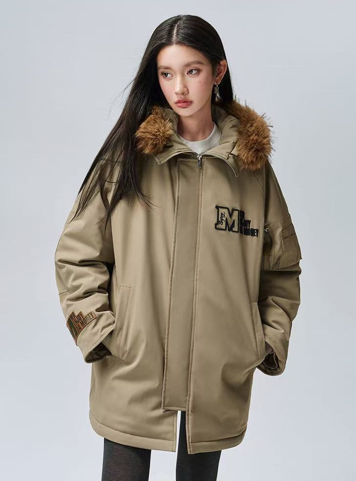 MEDM Fur Collar Long Down Parka