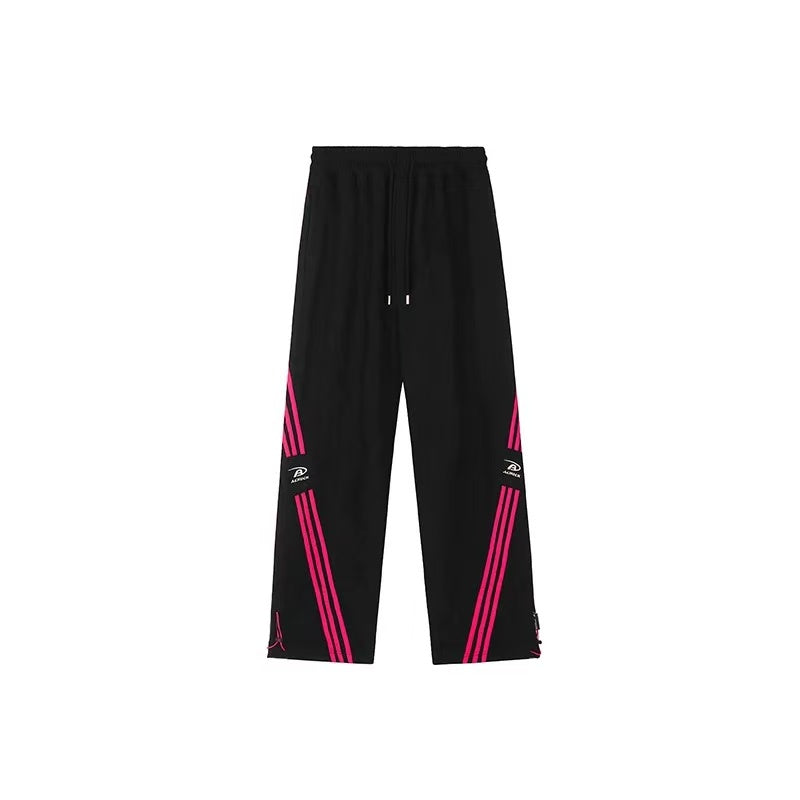 ACHOCK Striped Patchwork Casual Trousers