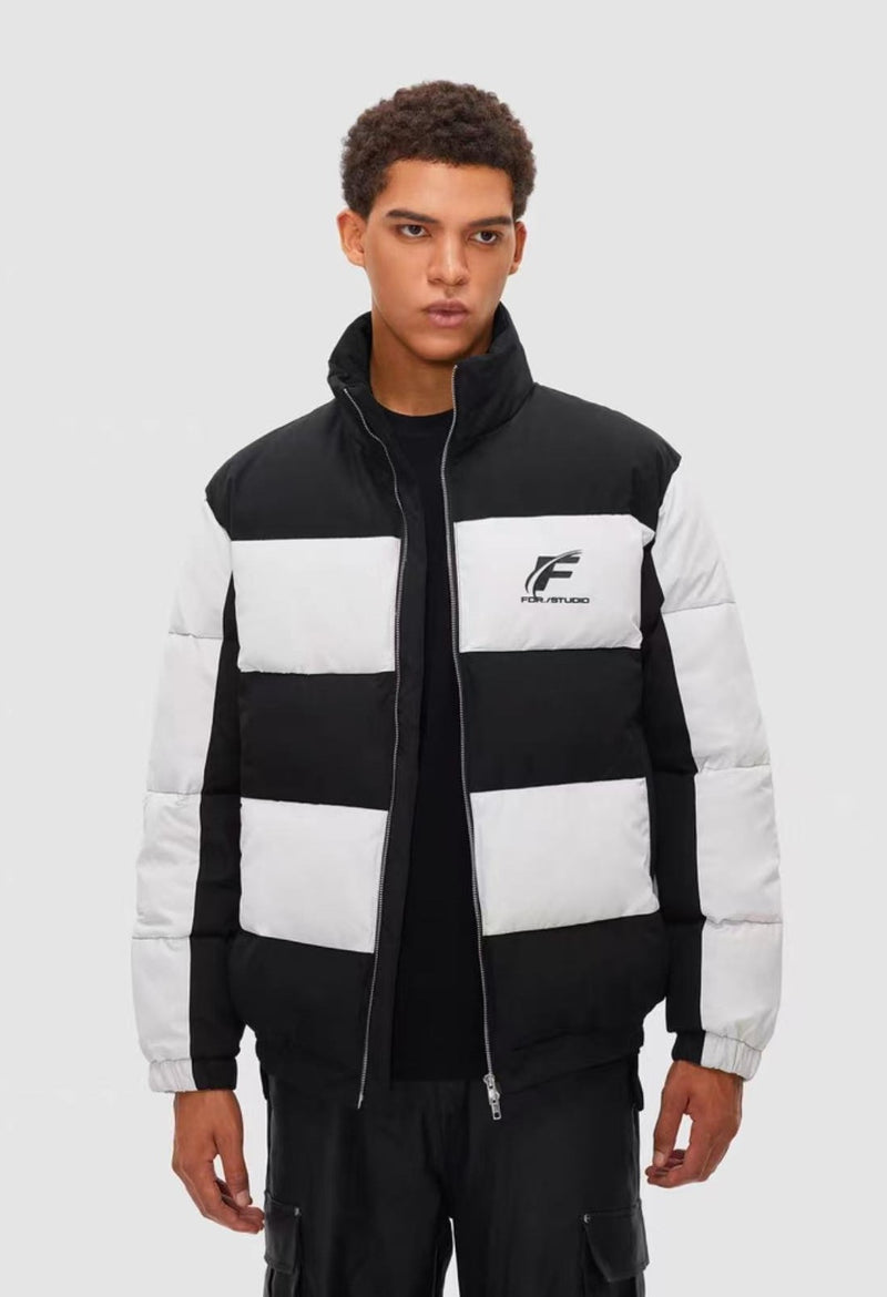 FDR Contrast Color Patchwork Cotton Jacket