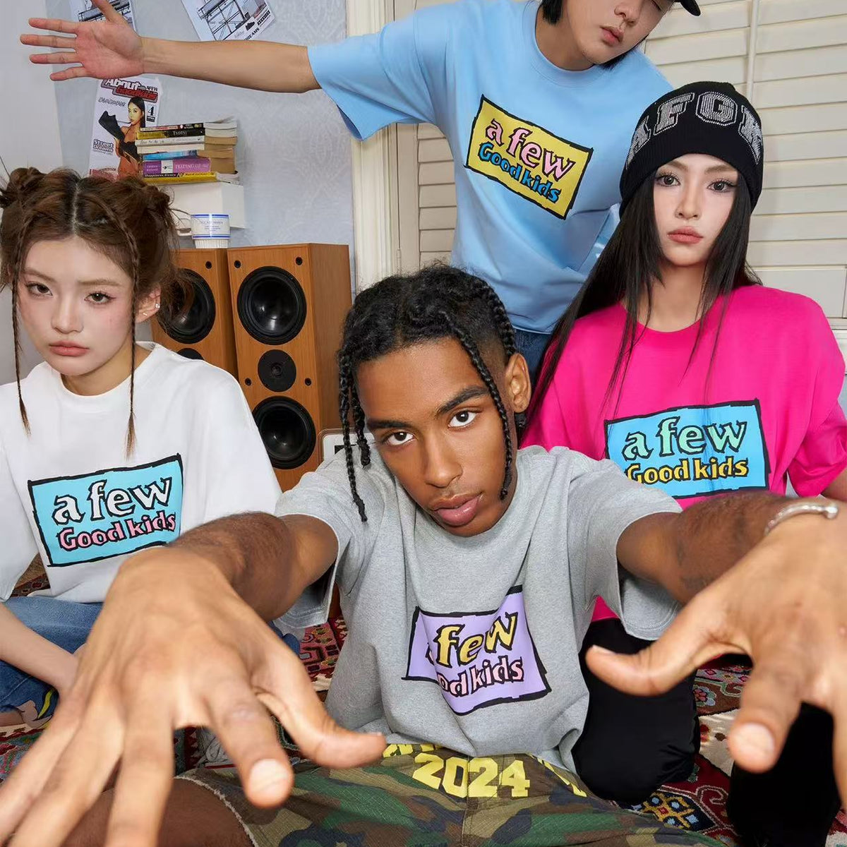 AFGK Graffiti Print Short-sleeve T-shirt