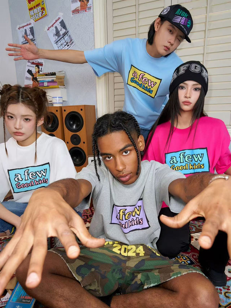 AFGK Graffiti Print Short-sleeve T-shirt