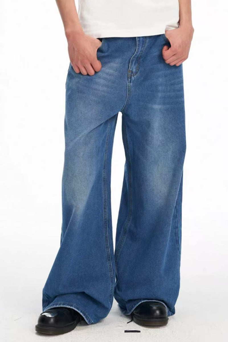 BIPOLAR Washed Baggy Denim Jeans