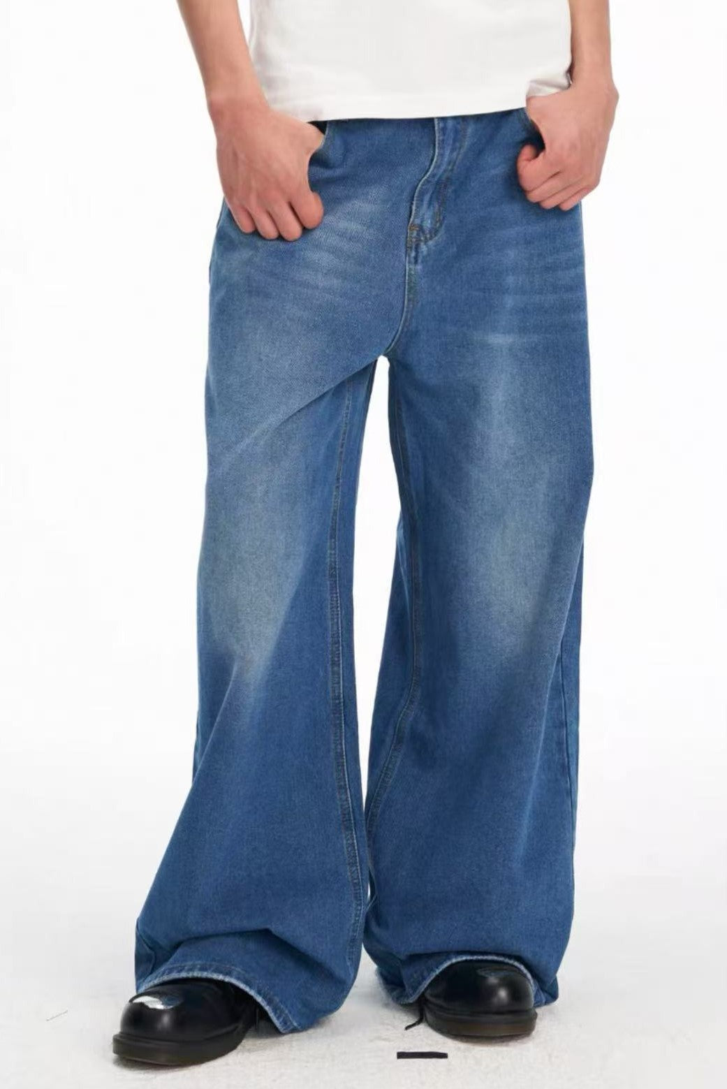 BIPOLAR Washed Baggy Denim Jeans