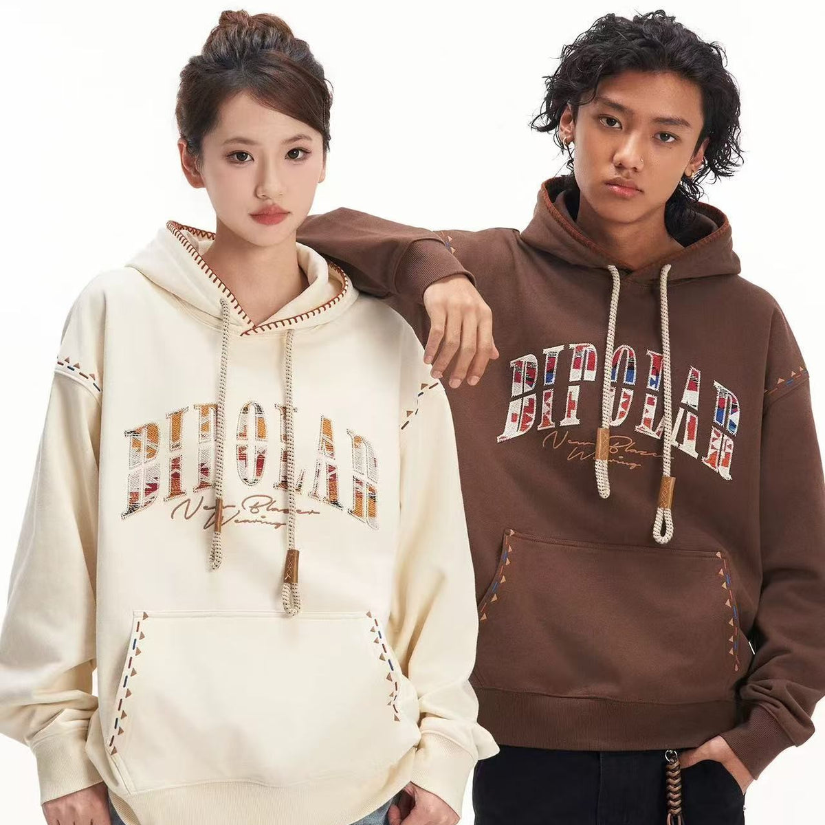 BIPOLAR Maillard Patch Embroidered Hoodie