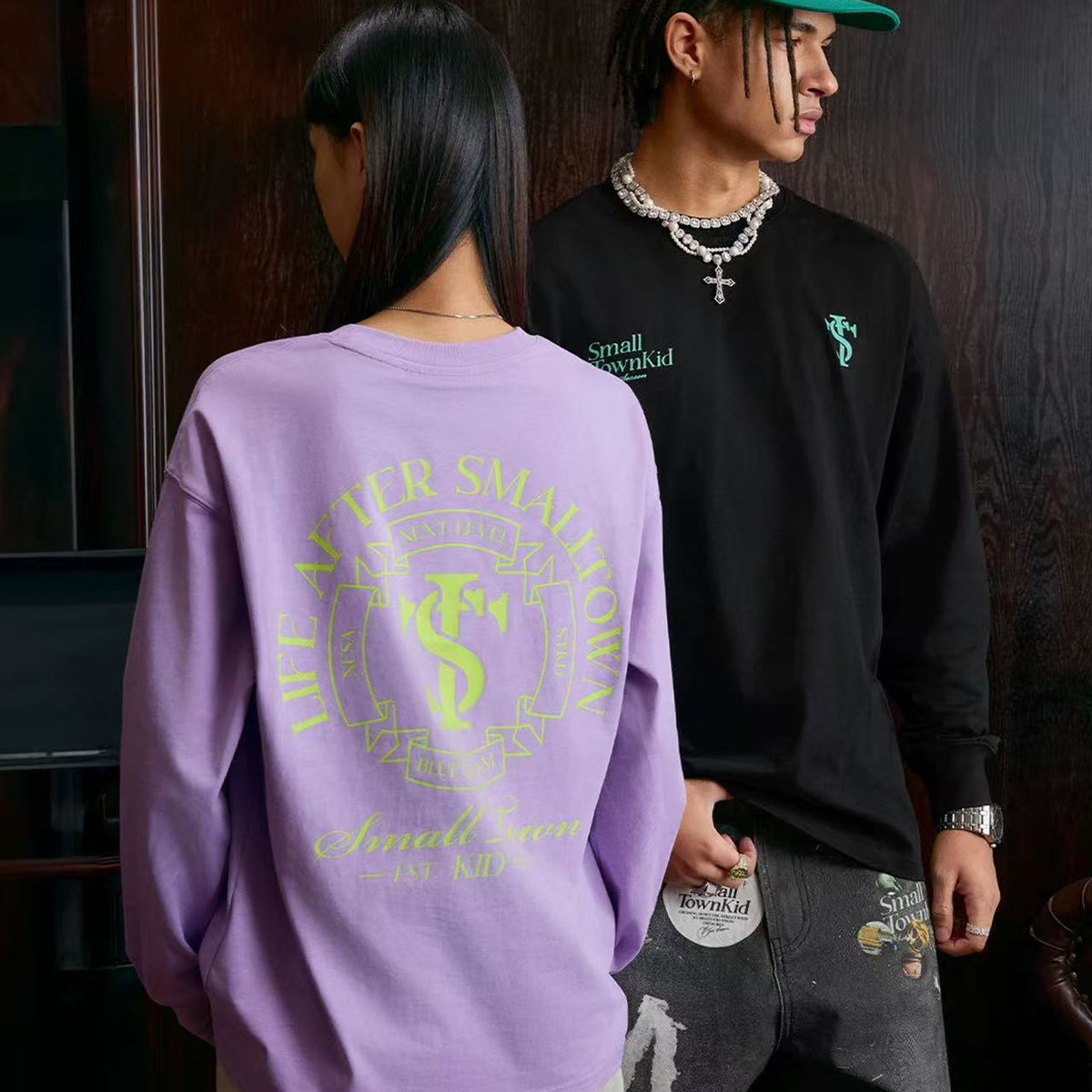 STK Vintage Logo Design Long-Sleeve T-Shirt