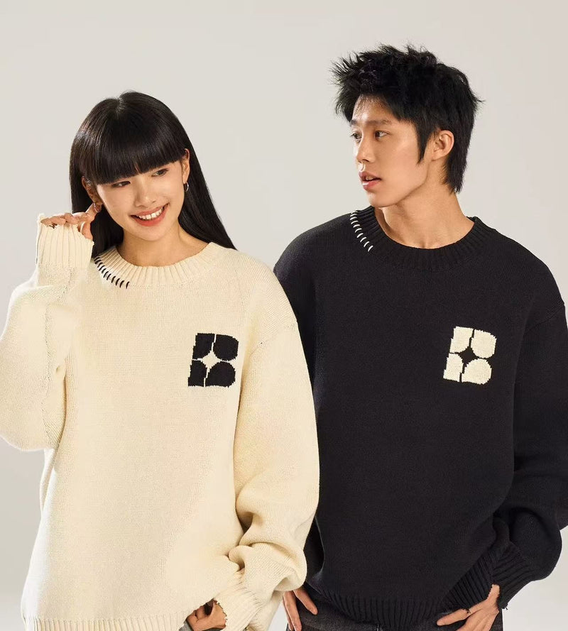 BIPOLAR Basic Destruction Pullover Sweater
