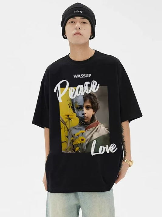WASSUP Peace And Love Art Printed Tee