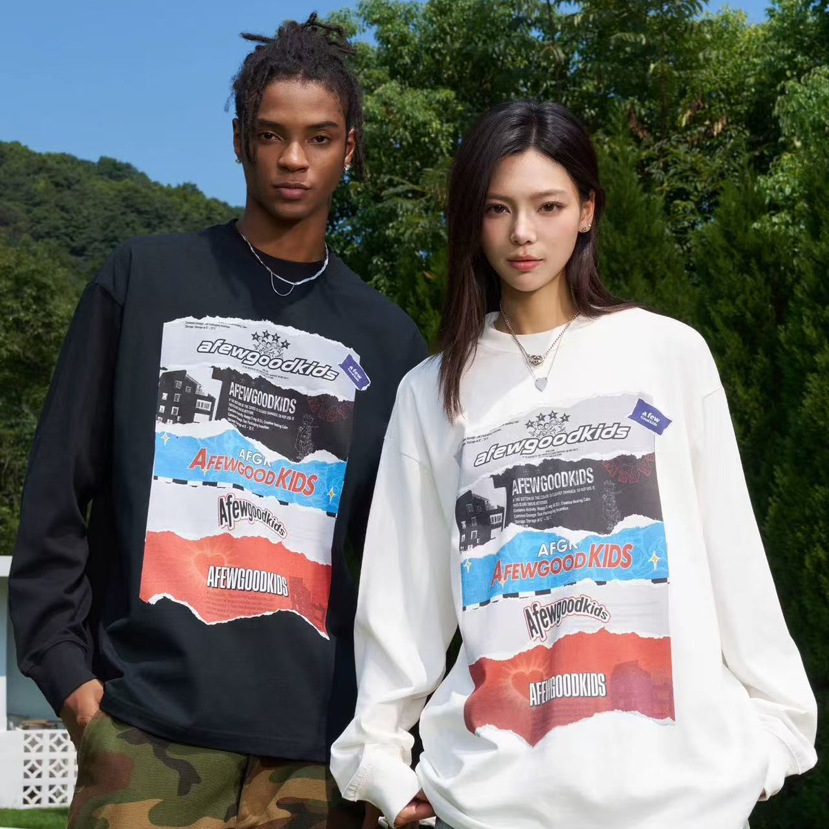 AFGK Rip Paper Poster Long Sleeve T-Shirt