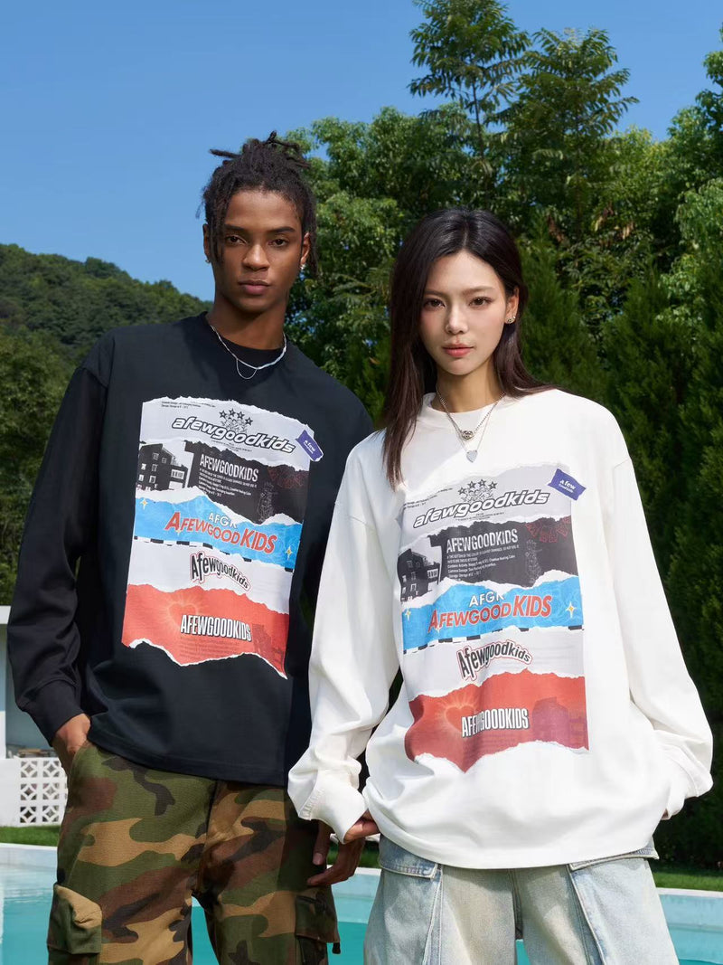 AFGK Rip Paper Poster Long Sleeve T-Shirt