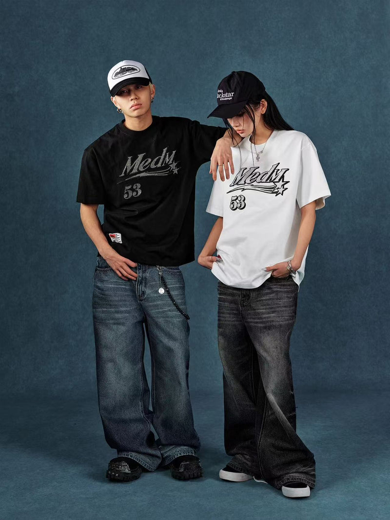 MEDM Diamond Logo Hot Drill  Short Sleeve T-shirt