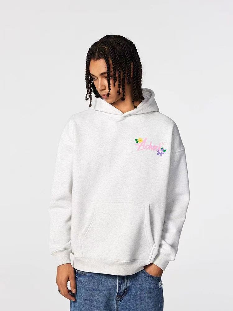 ACHOCK Logo Floral Embroidered Hoodie