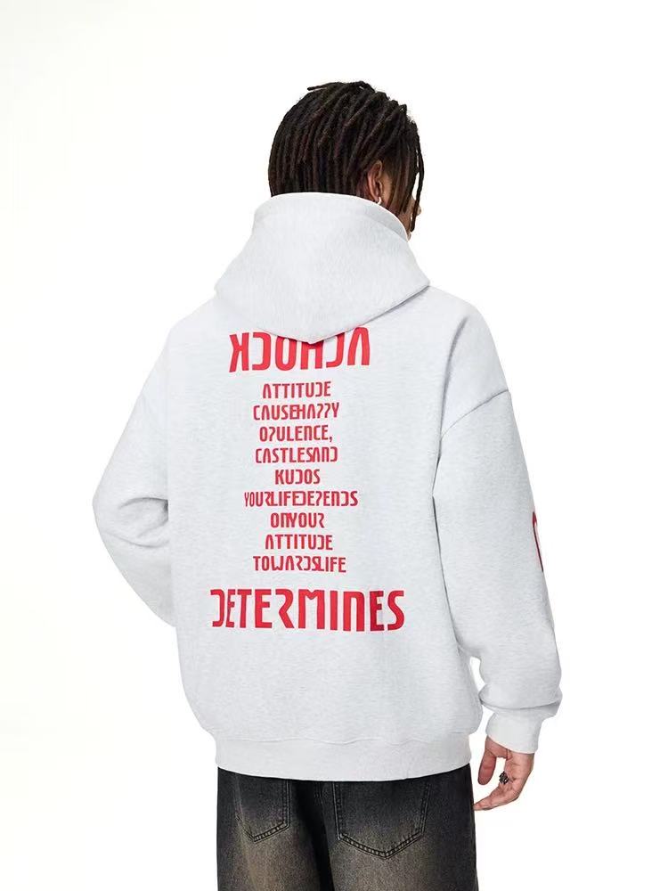ACHOCK Hip Hop High Street Hooded Zipper Sweatshirt