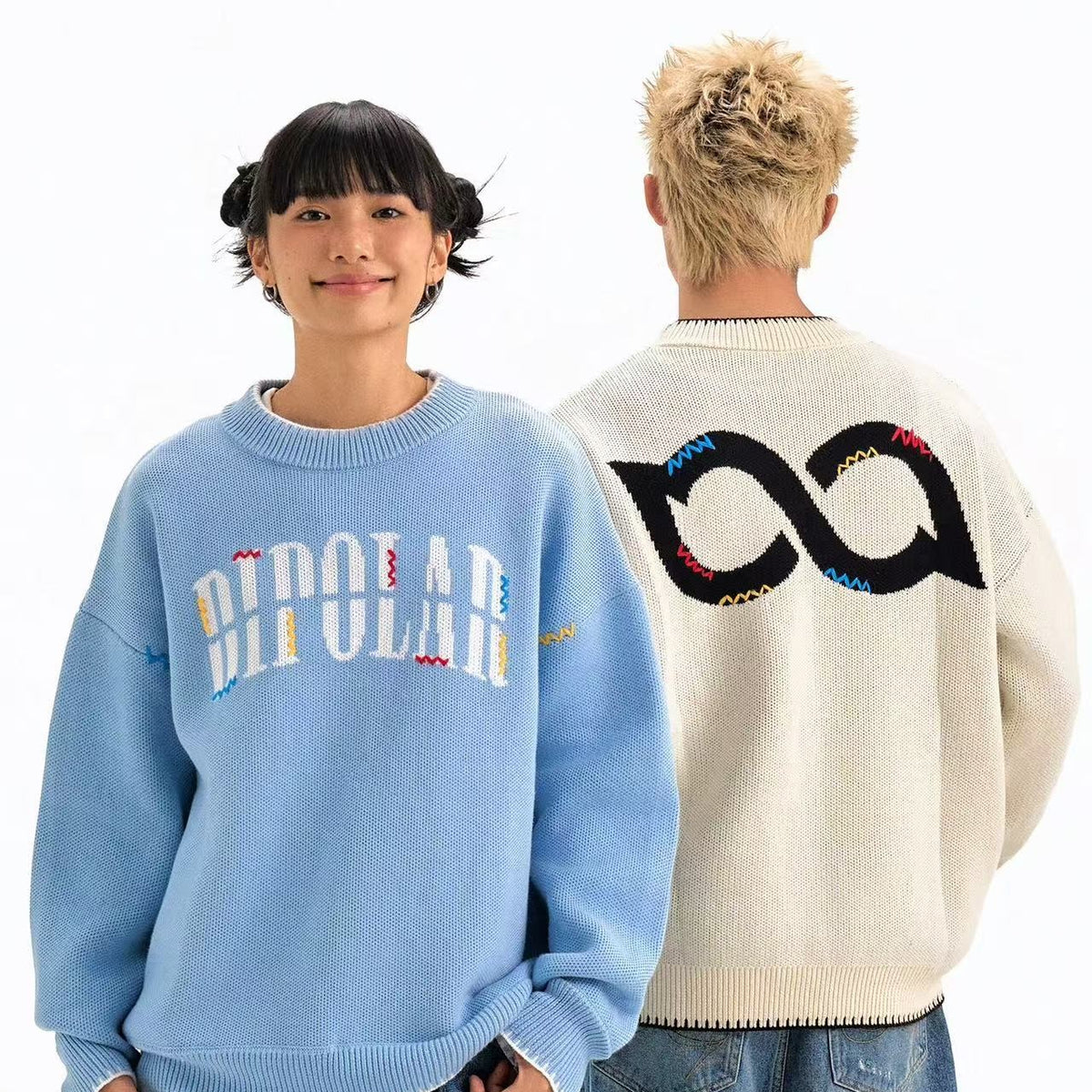 BIPOLAR Disconnected Round Neck Sweater