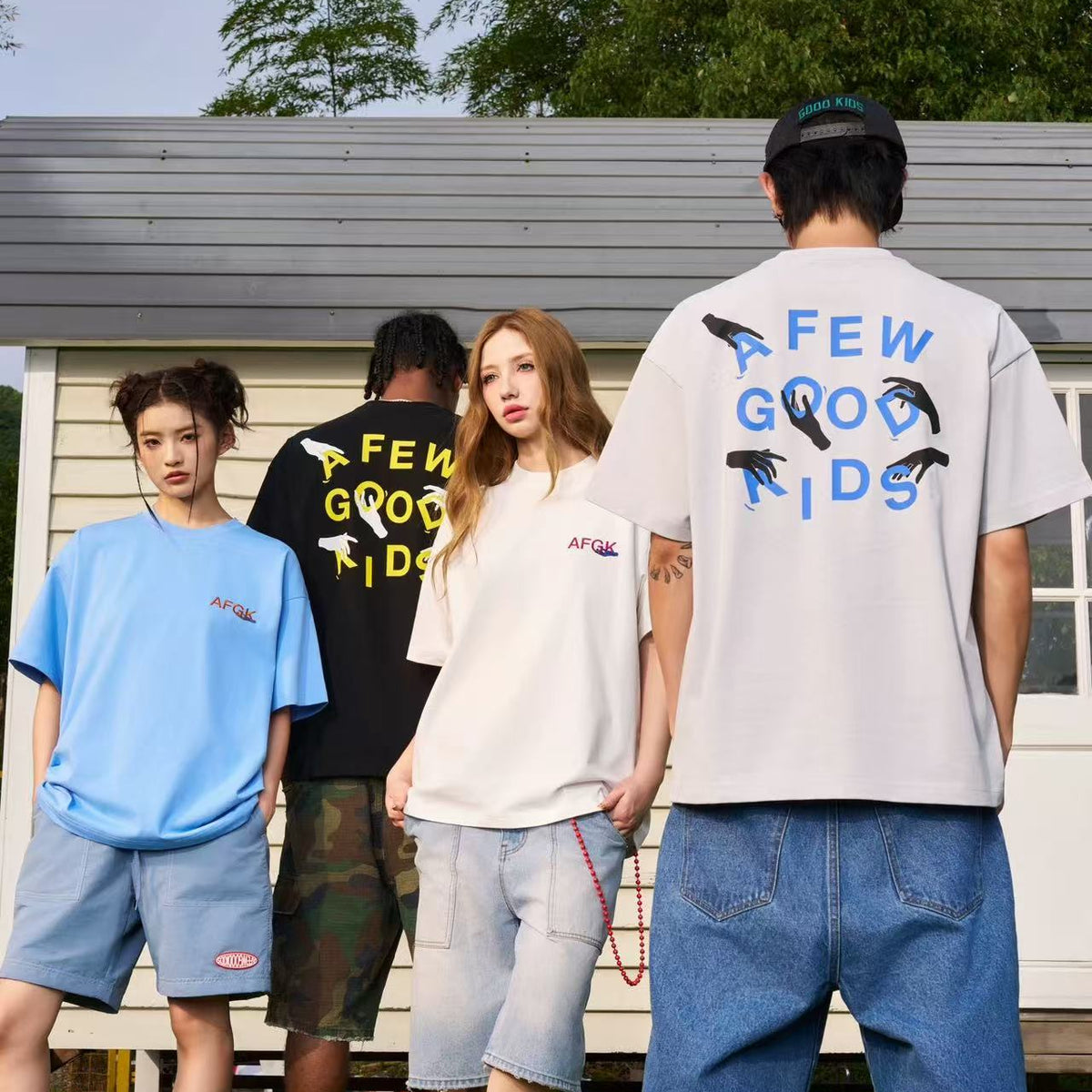 AFGK Hand-shaped short-sleeved T-shirt