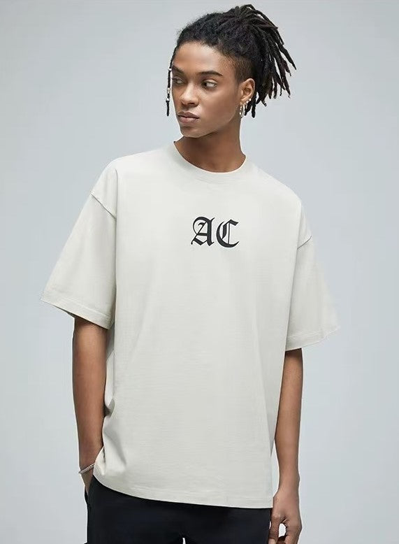 ACHOCK Multicolor Basic Logo Letter Print Short-sleeves T-shirts