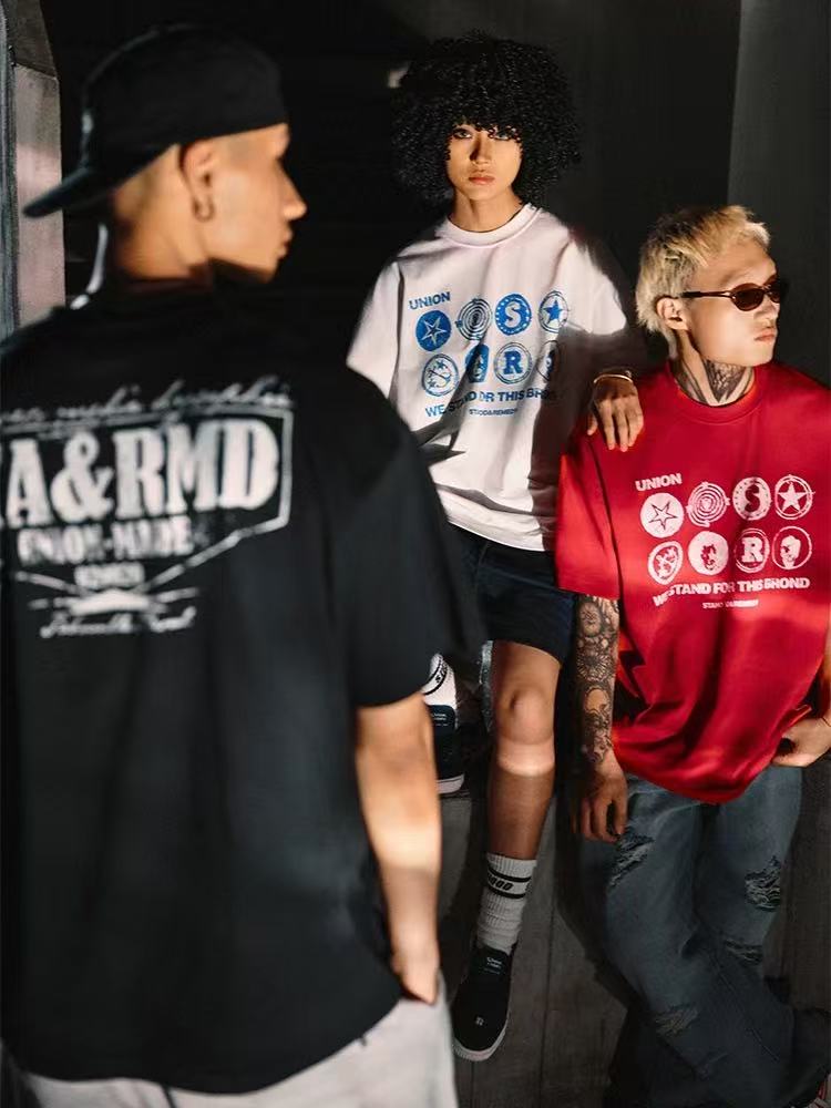 REMEDYxSTA Military Medal Print Short-sleeved T-shirt