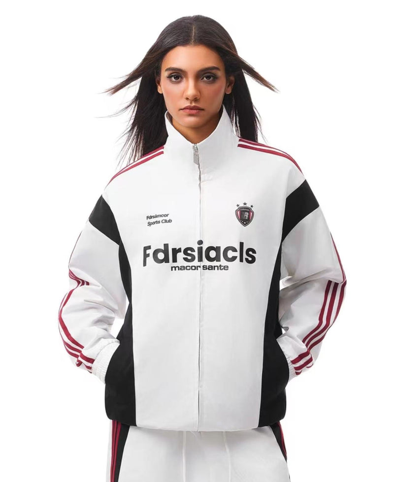 FDR Contrast Color Webbing Stand Collar Jacket (For Women)