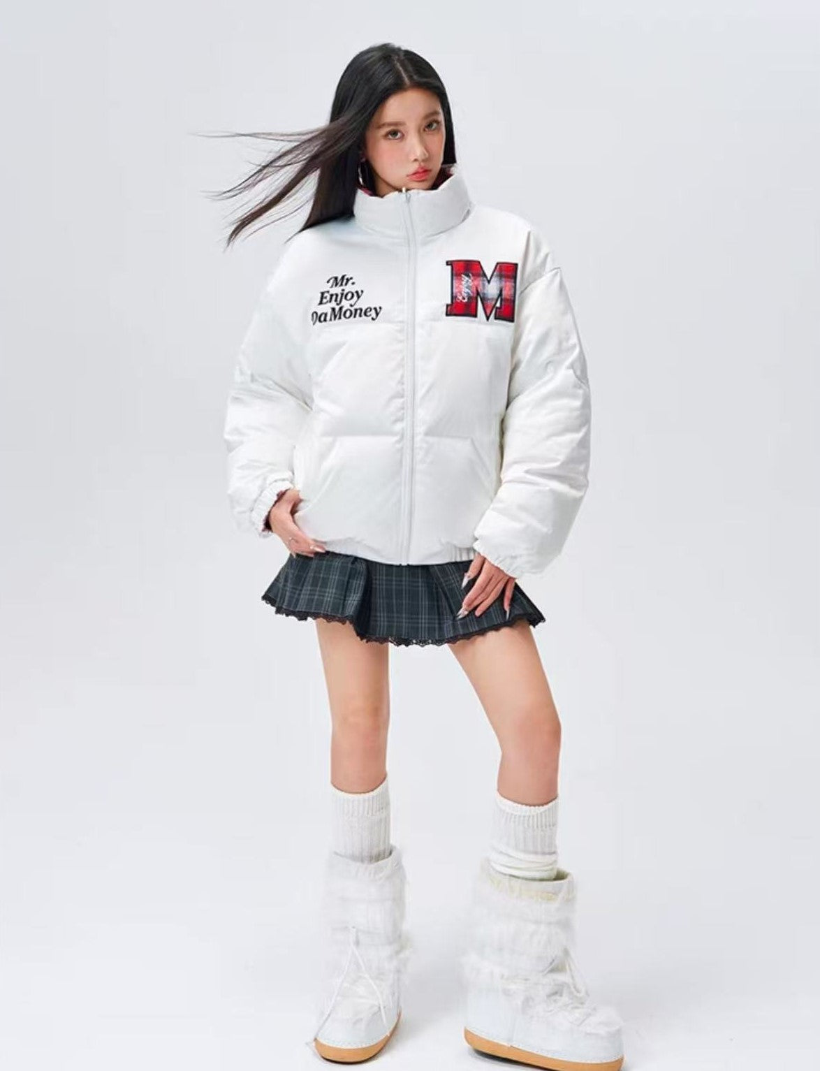 MEDM Plaid Double Sided Down Jacket