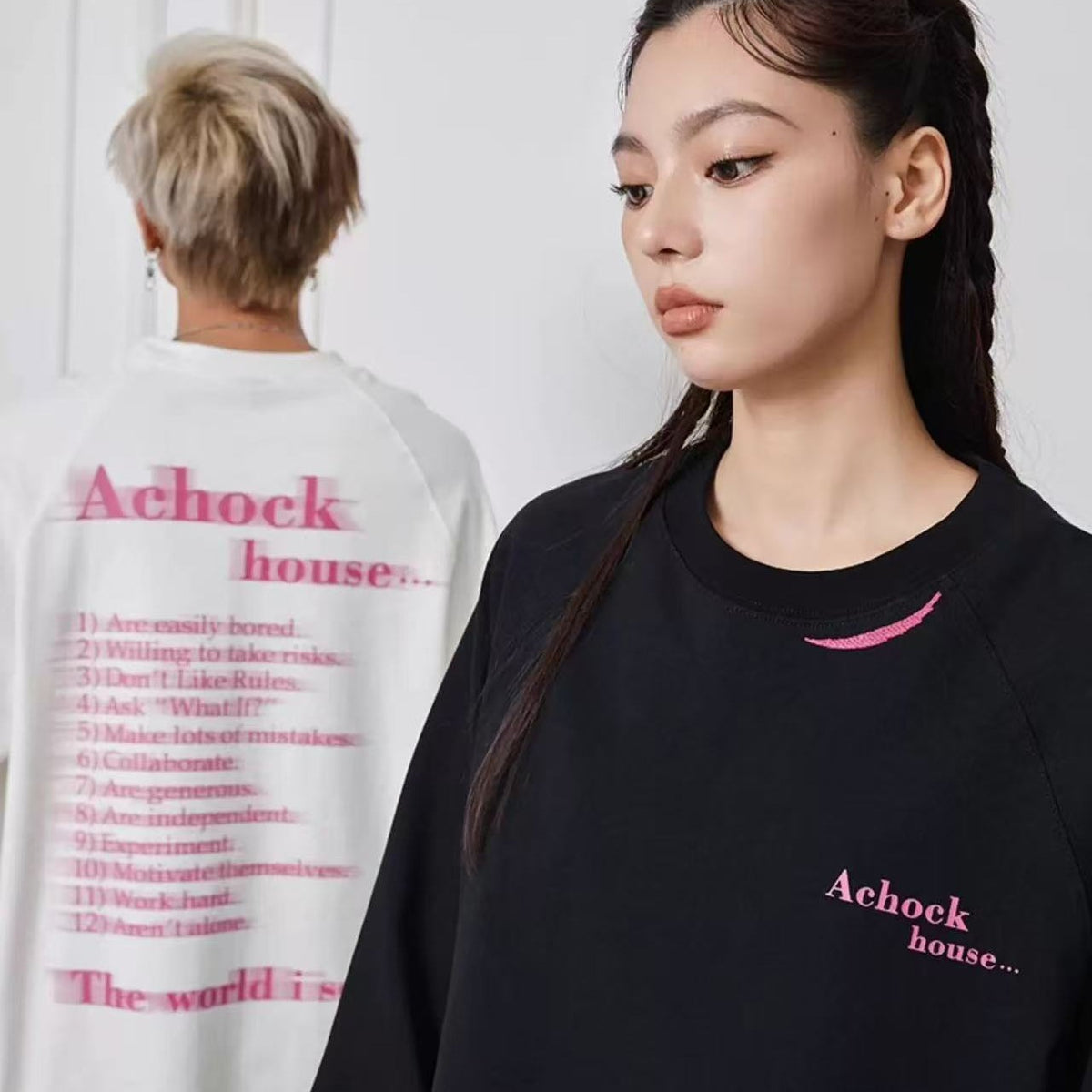 ACHOCK Phantom Logo Print Long-sleeve Tee