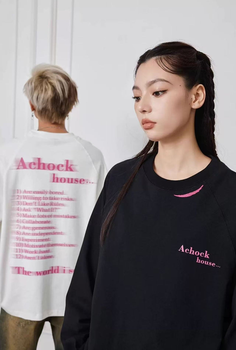 ACHOCK Phantom Logo Print Long-sleeve Tee
