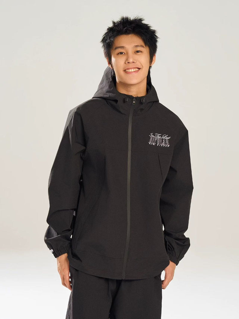 BIPOLAR Windproof Logo Embroidered Jacket