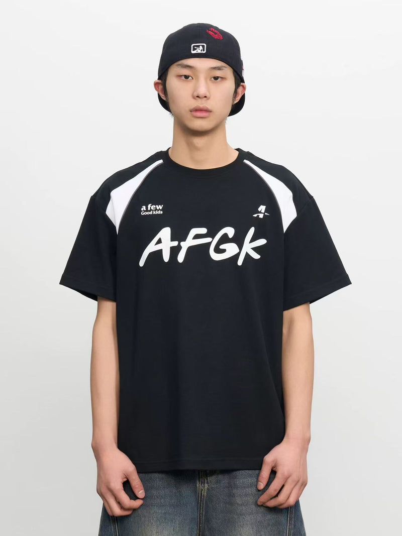 AFGK Mesh Panel Short-sleeved T-shirt