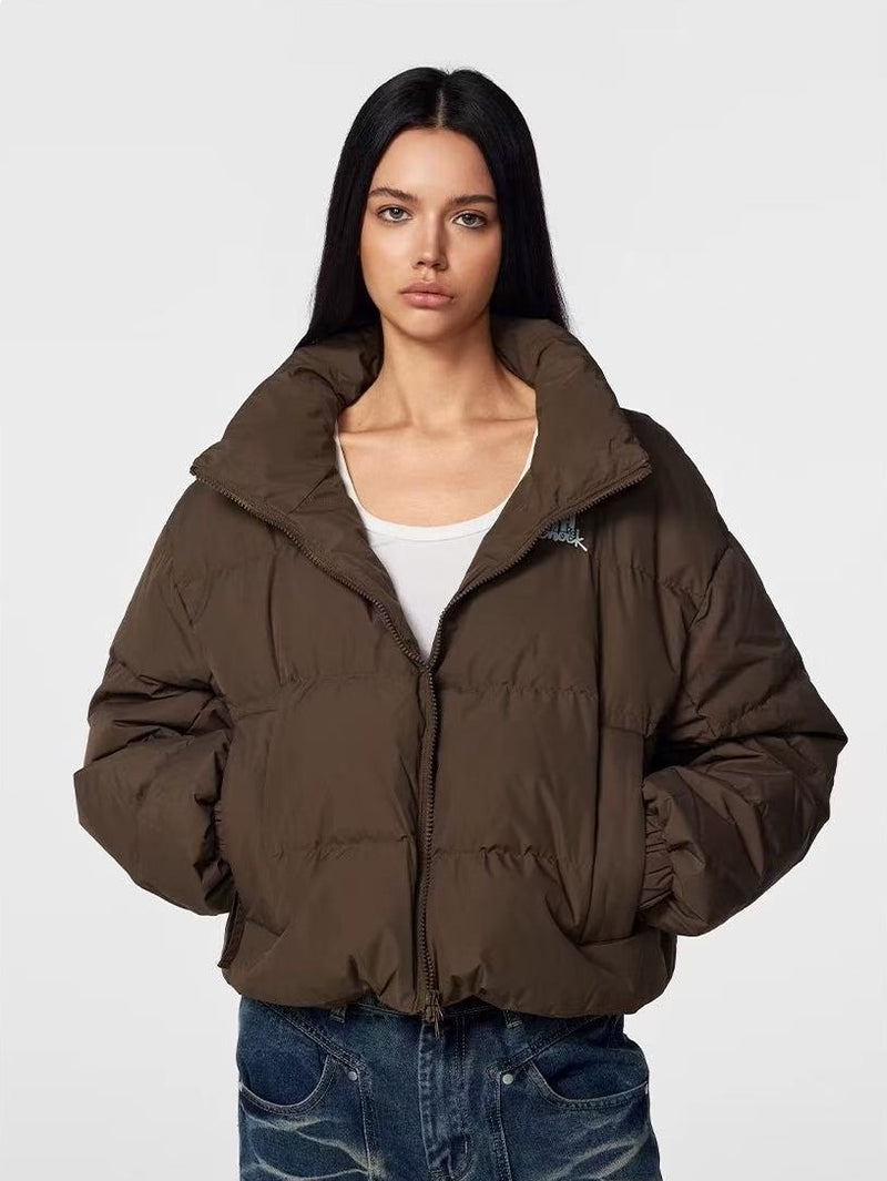 ACHOCK Logo Print White Duck Down Jacket ( For Women)