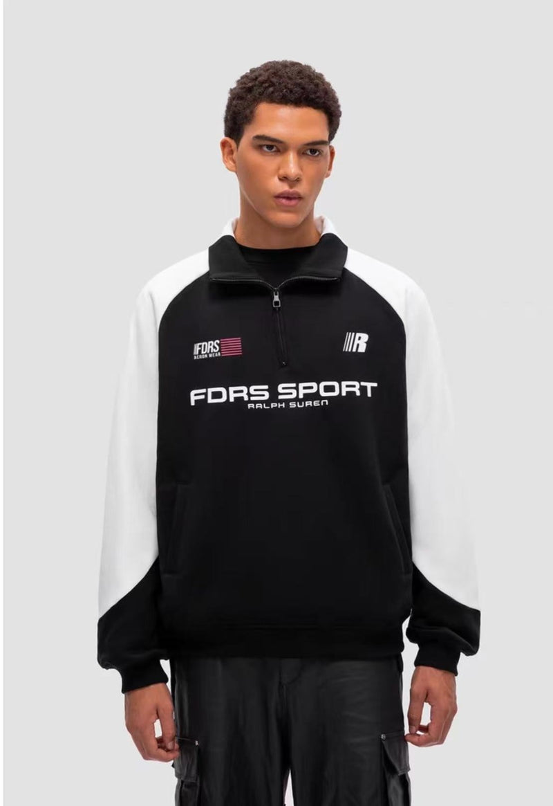 FDR Contrast Color Half-zip Sweatshirt