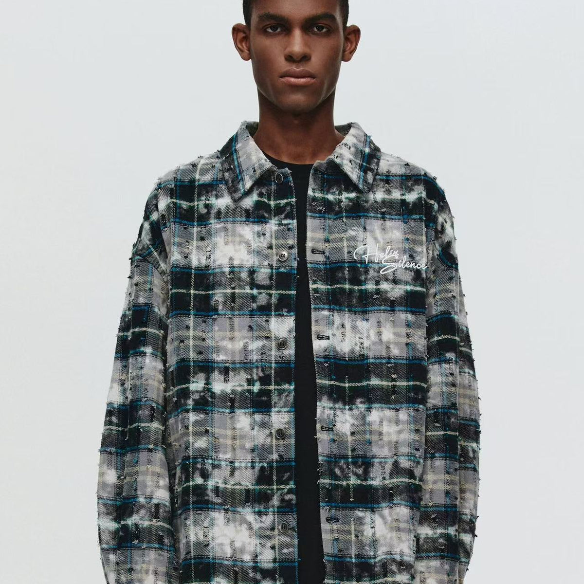 ATRY Destroyed Appliqué Long-sleeved Shirt