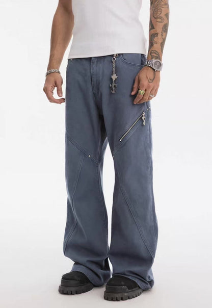 STK Vintage Waterwashed Curved Blade Flared Jeans