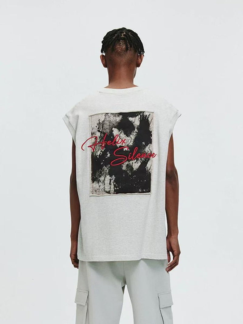 ATRY Splash Ink Patch Embroidery Vest