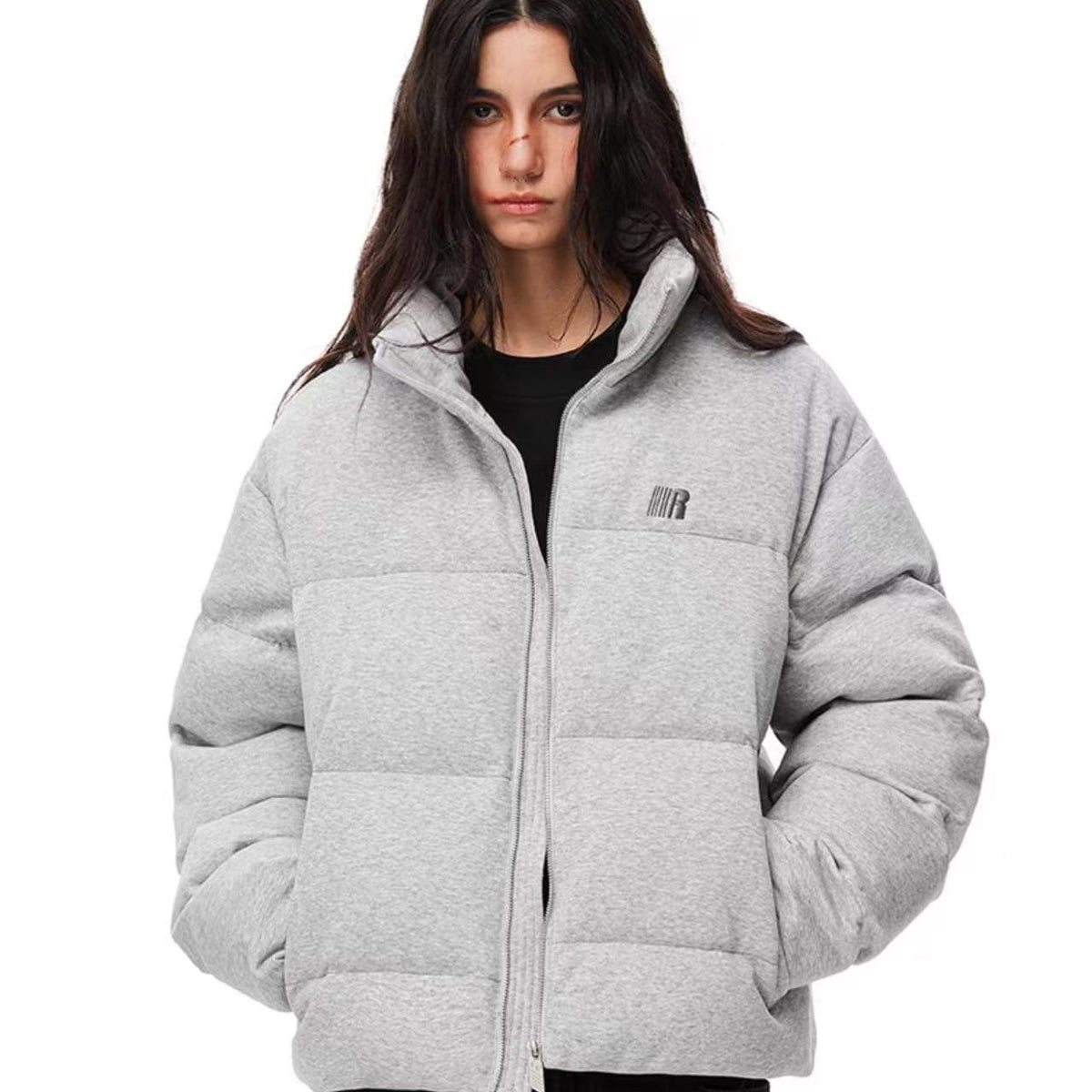 FDR Floral Gray Cotton Padded Jacket
