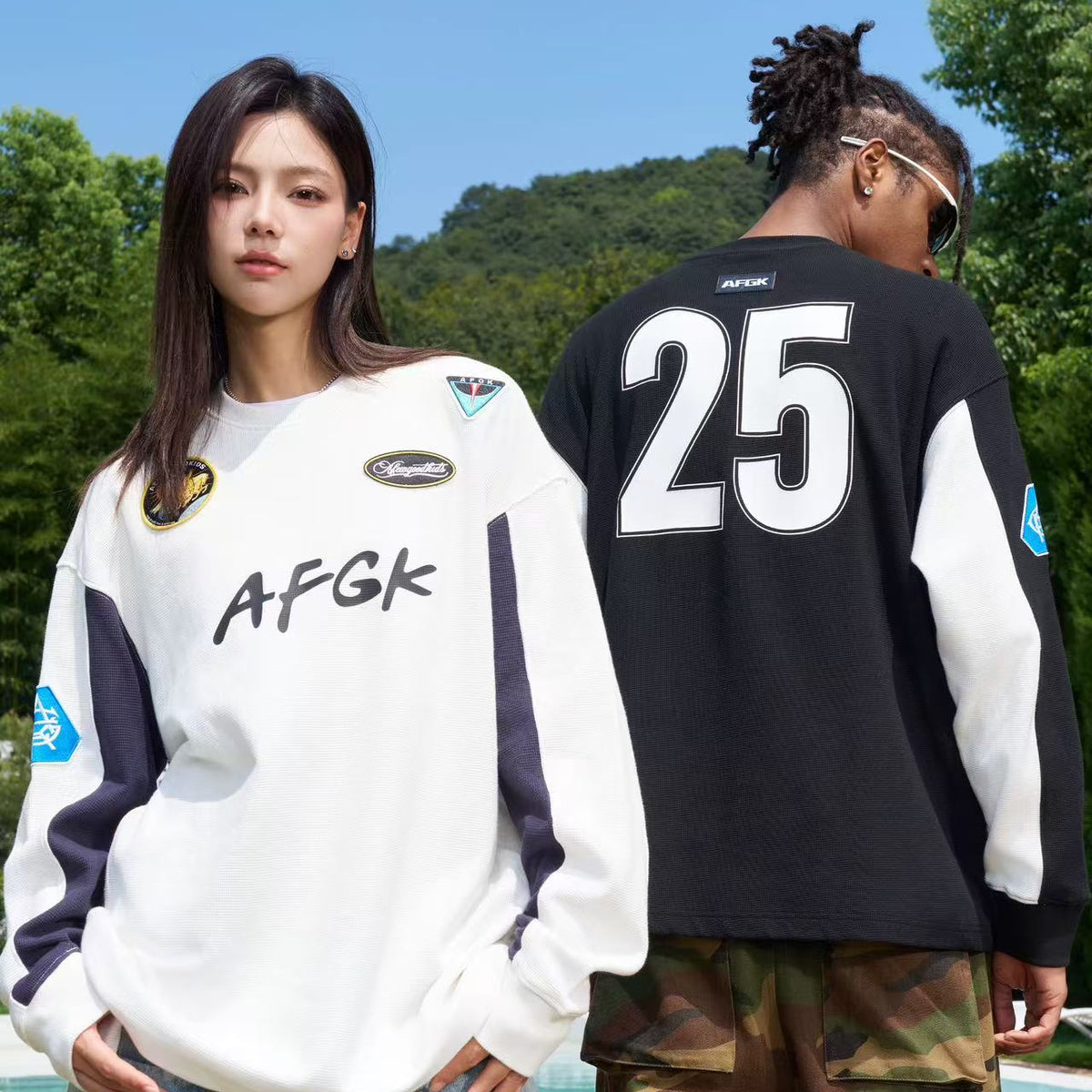 AFGK Badge Waffle Patch Long Sleeve Jersey