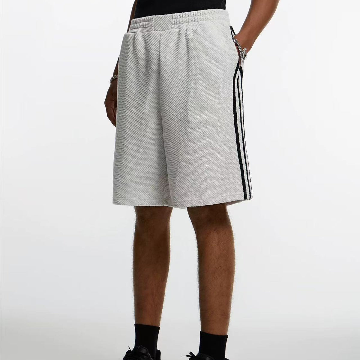 STK Vintage Textured Webbing Casual Shorts