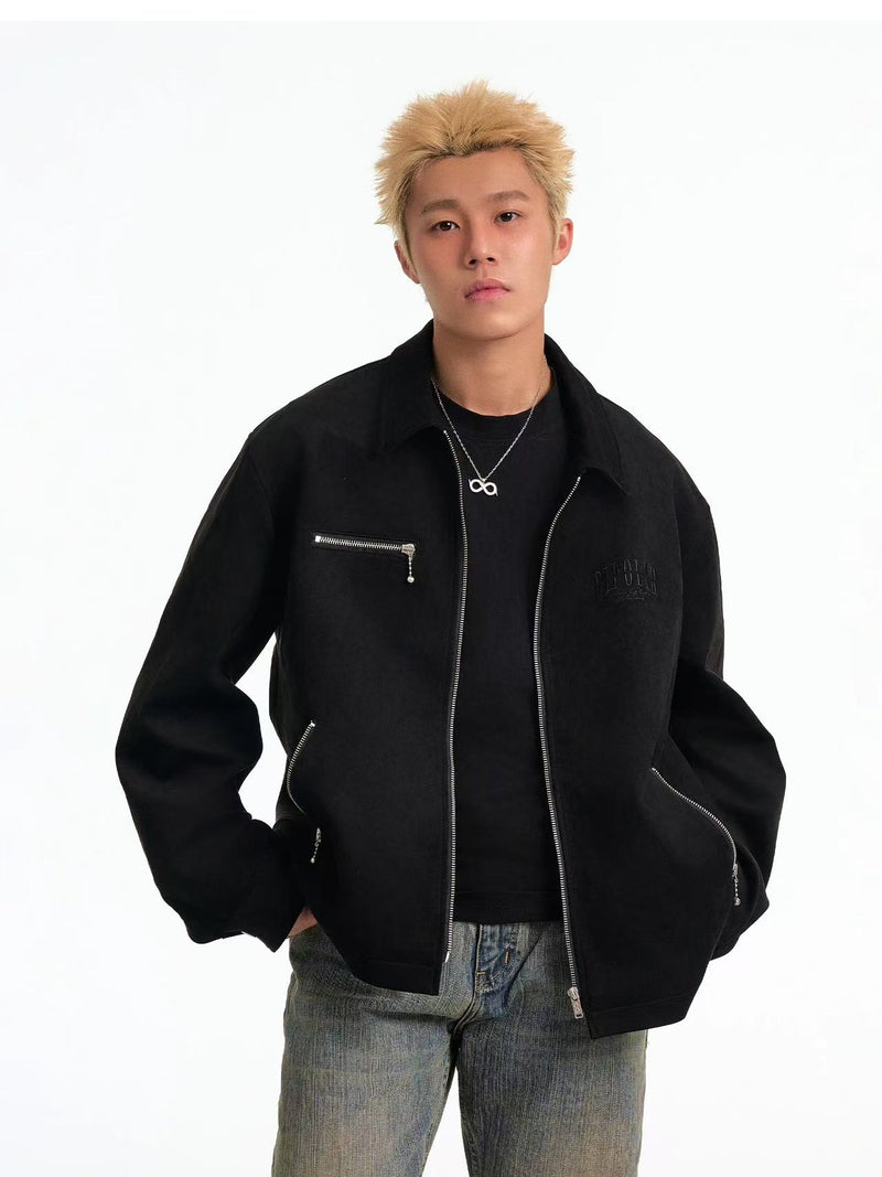 BIPOLAR Hyphenate Suede Multi-pocket Jacket