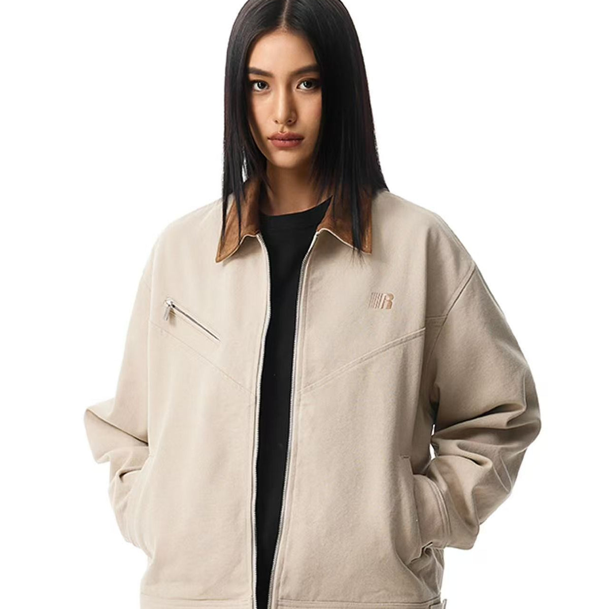 FDR Barn Style Contrasting Lapel Jacket