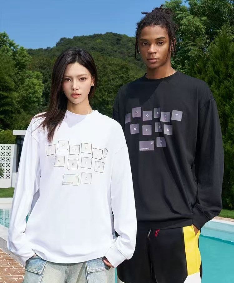 AFGK No command Z Washed Long-sleeved T-shirt