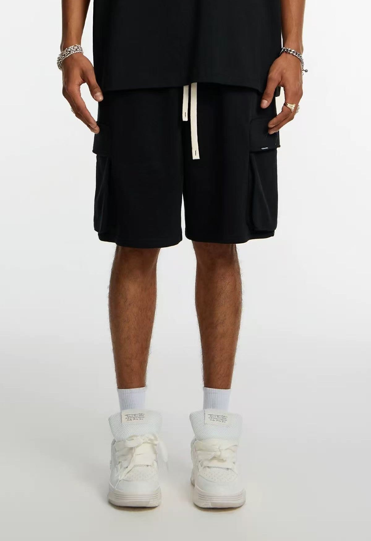 STK  Pocket Embroidered Knit Shorts