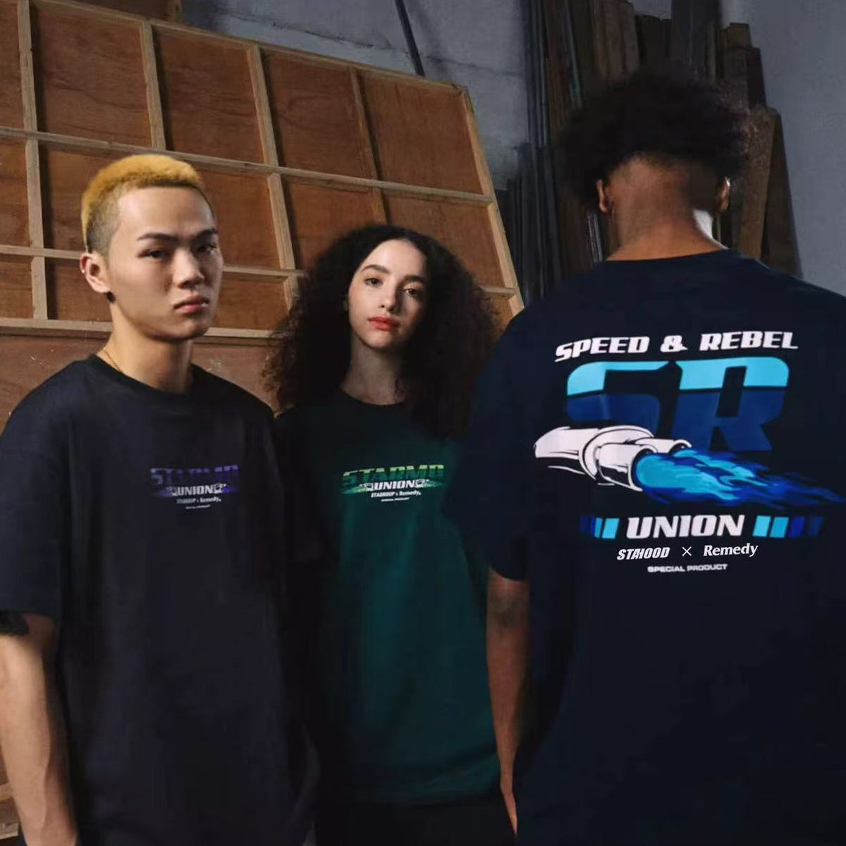 REMEDYxSTA SR Car Engine Printed Short-sleeve T-shirt