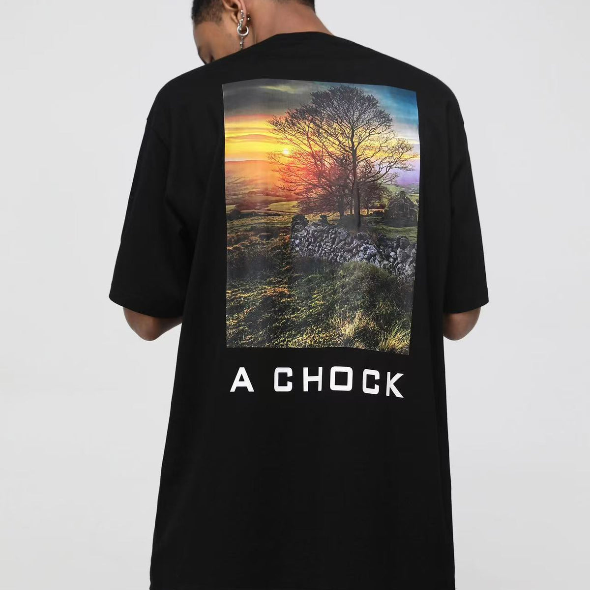 ACHOCK Summer Sunset Print T-shirt