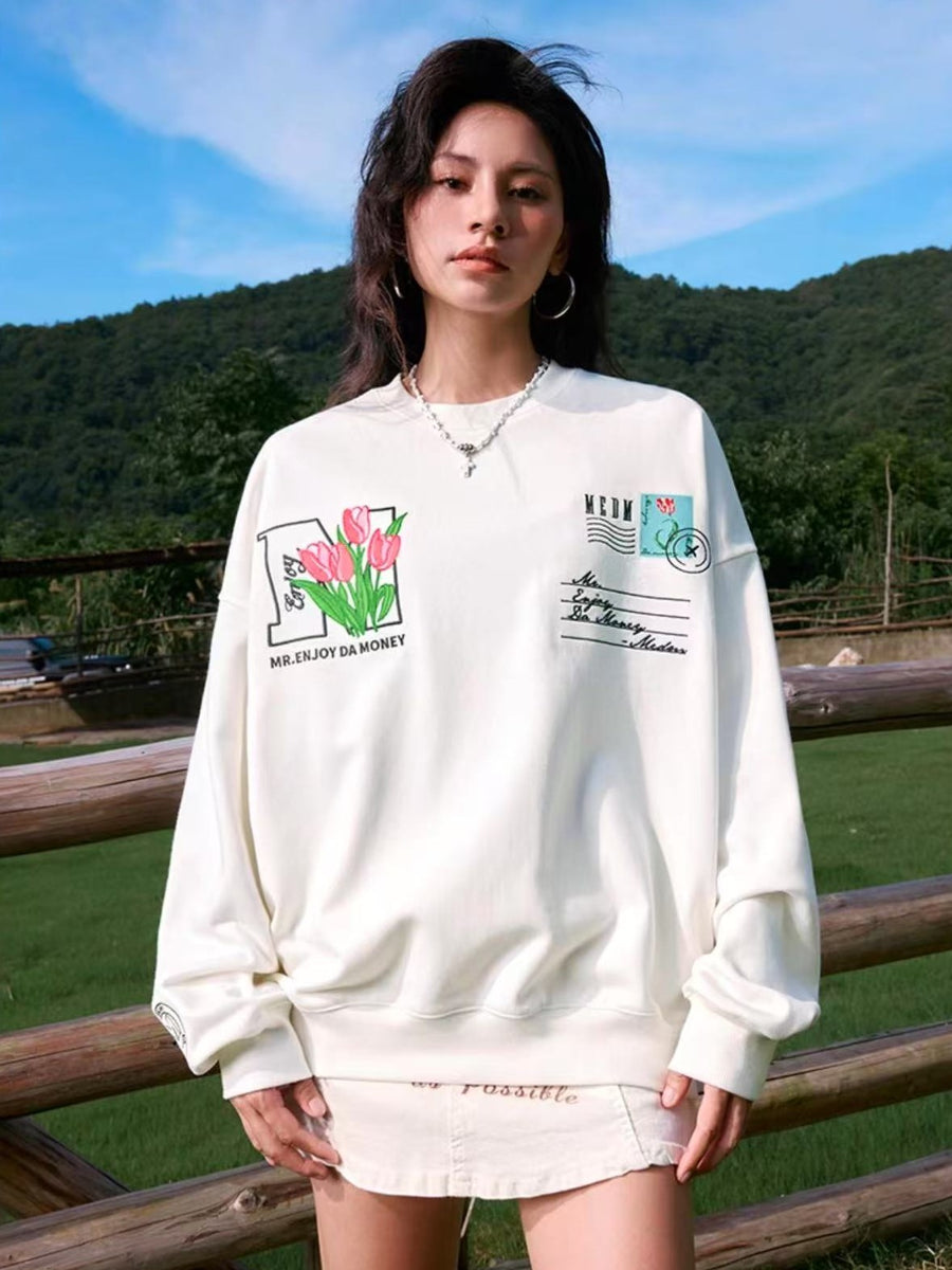 MEDM Postcard Crew Neck Sweatshirt