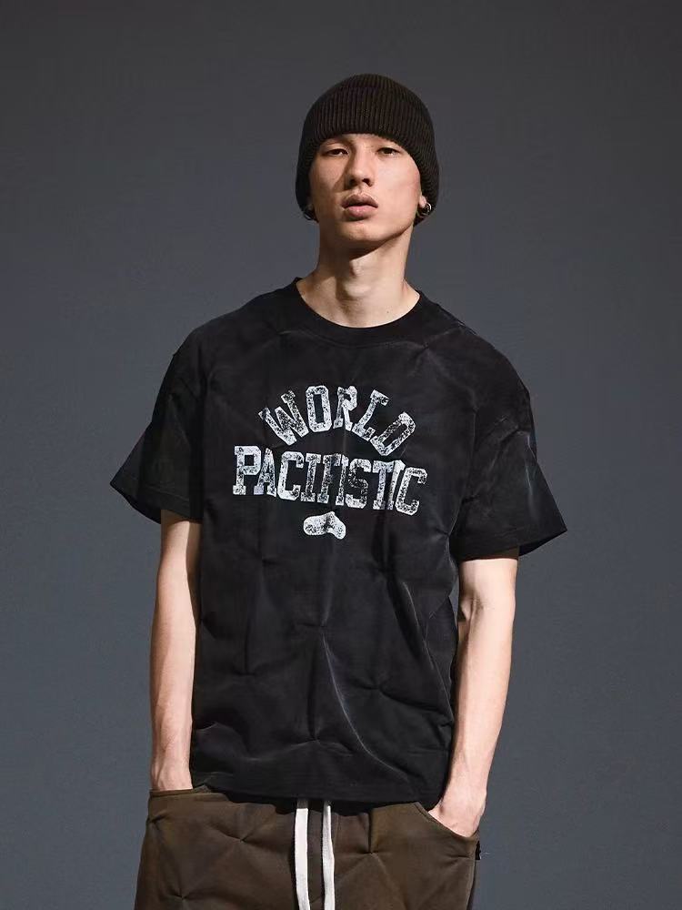 REMEDY Pleated Vintage Short-sleeve T-Shirt