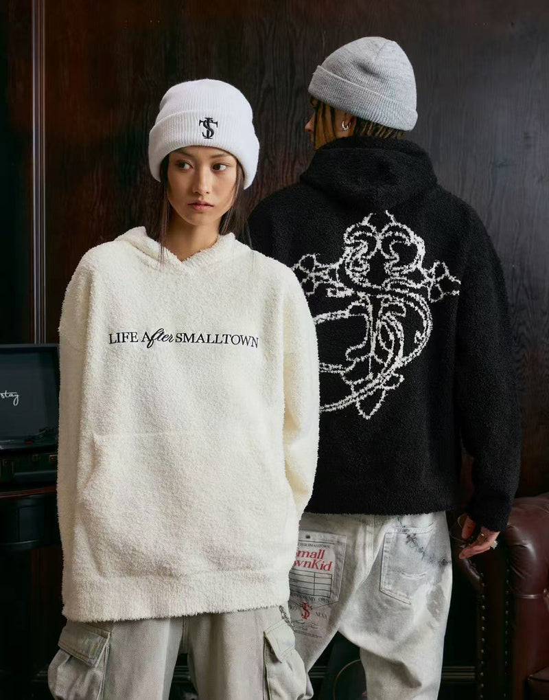 STK Logo Design Knitted Hoodie